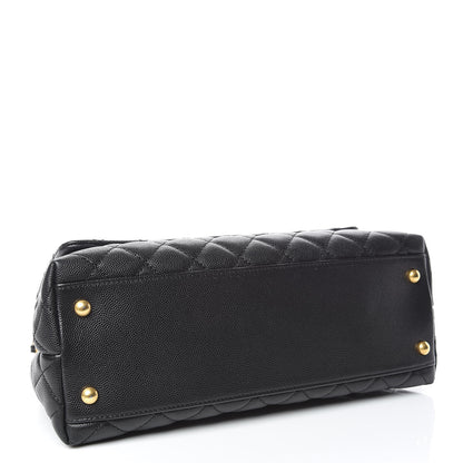 Chanel Caviar Quilted Small Coco Handle Flap Black 4 of 14