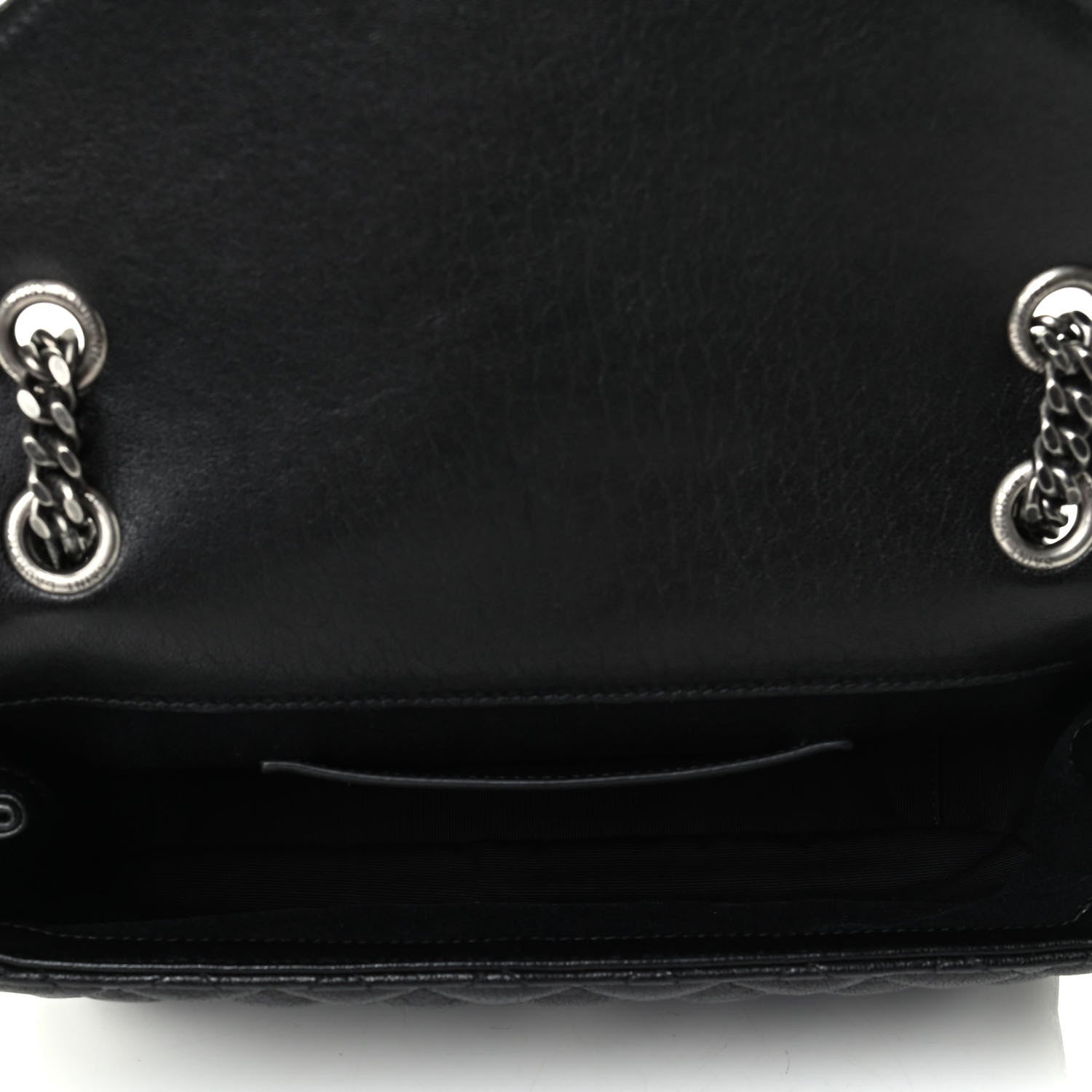 Saint Laurent Sheepskin Tri-Quilt Monogram Medium College Bag Black 4 of 6