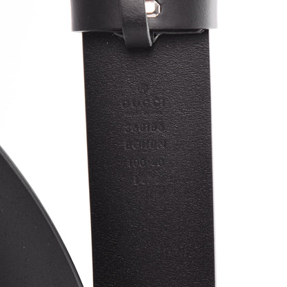 Gucci Selleria Calfskin Nickel Interlocking G 37mm Belt 100 40 Black 6 of 6