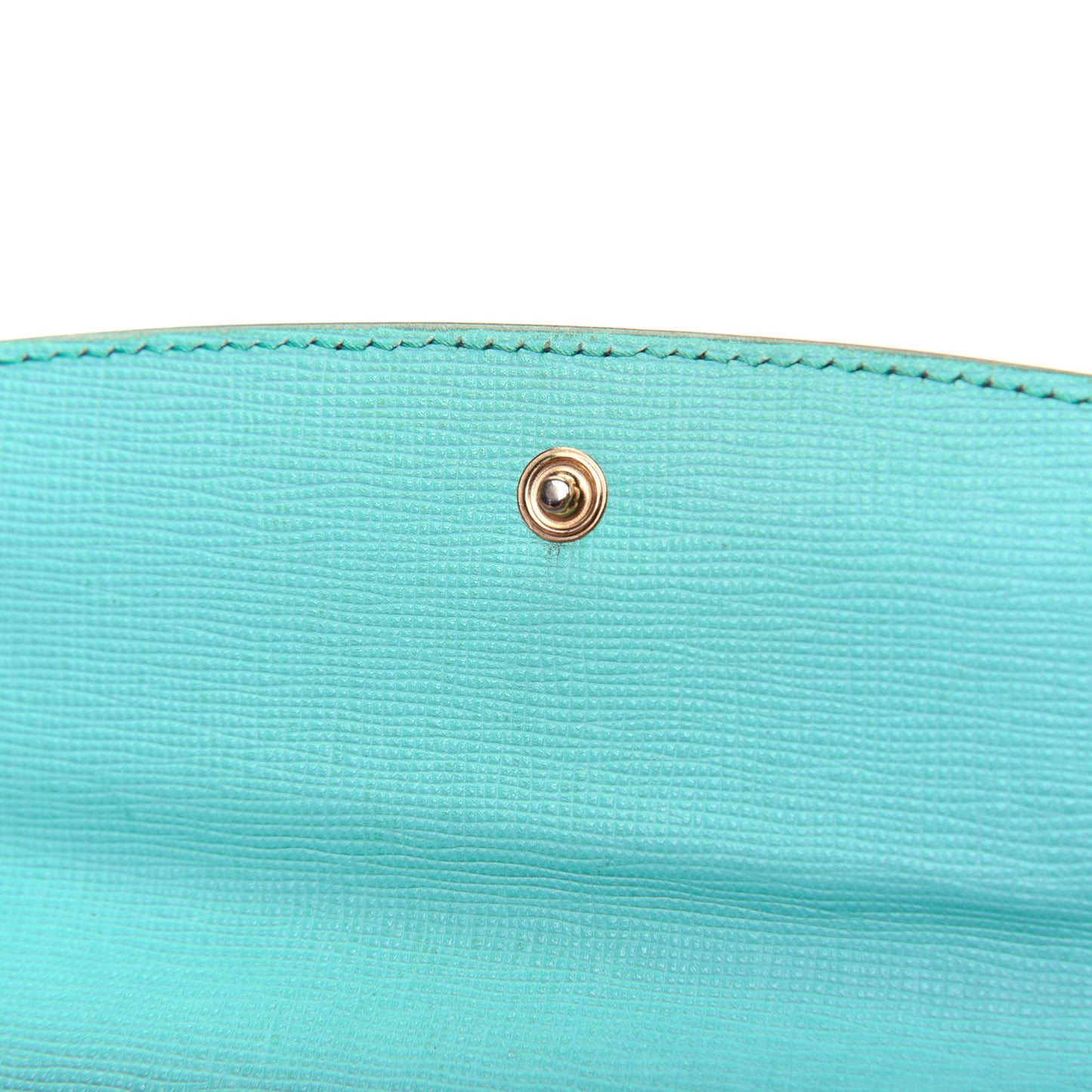 Zucca Spalmati Vitello Elite Simply Continental Wallet Tobacco Turchese