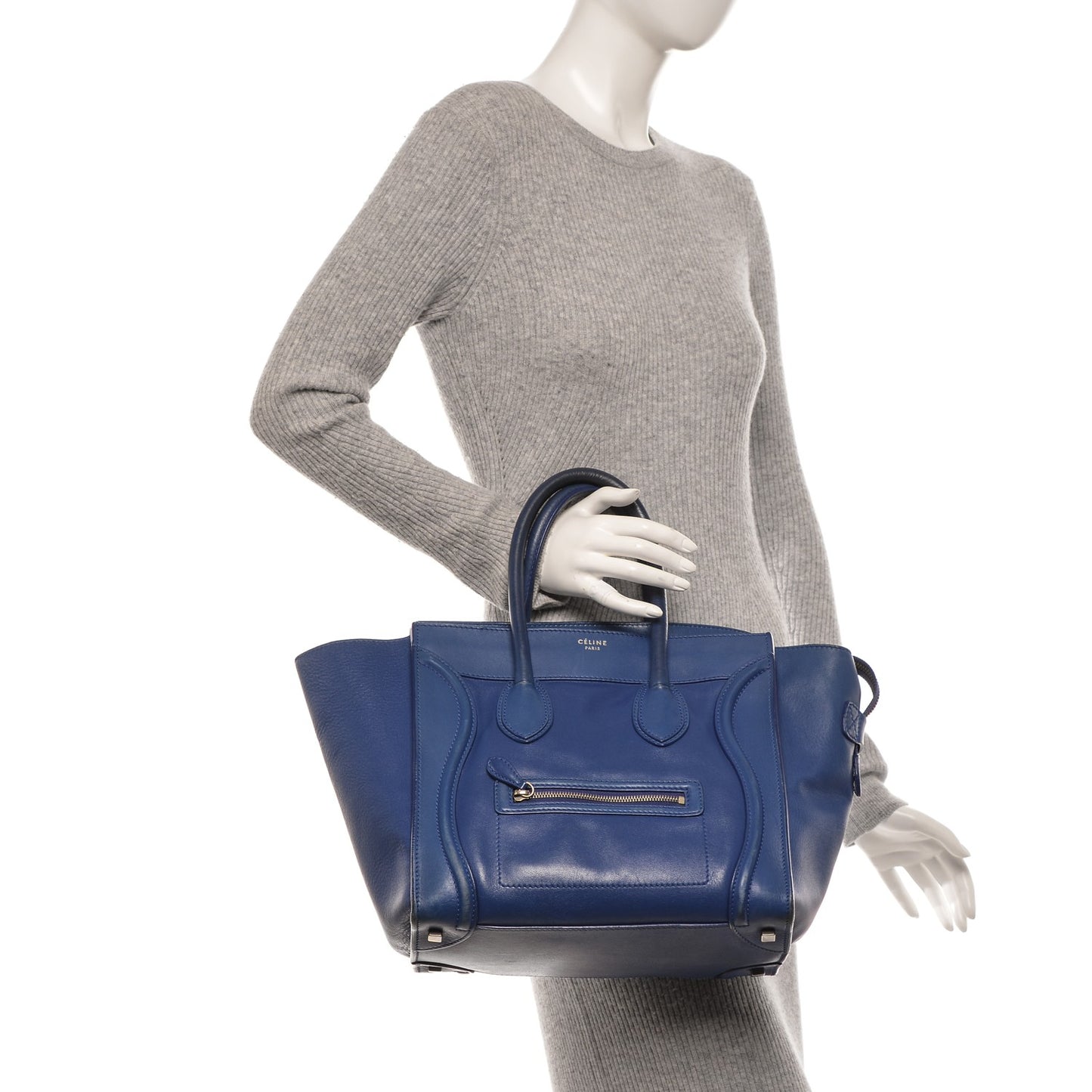 Smooth Calfskin Mini Luggage Electric Blue