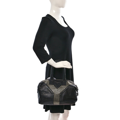 Saint Laurent Calfskin Studded Easy Sac Black 2 of 20