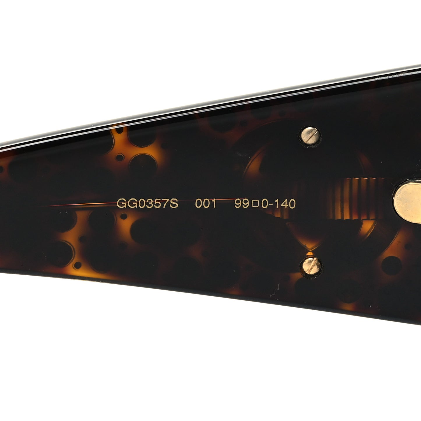 Crystal Rectangular Frame Sunglasses GG0357S Tortoiseshell