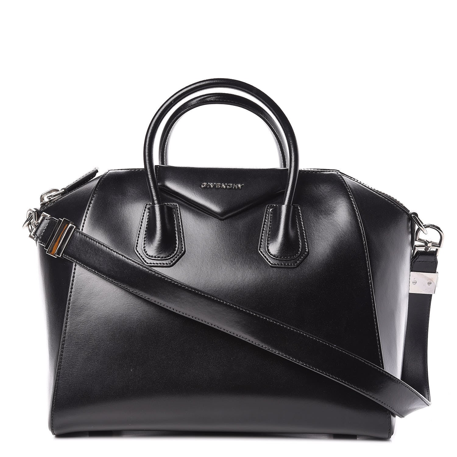 Givenchy Shiny Lord Calfskin Medium Antigona Black 1 of 18