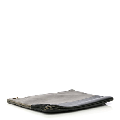 Celine Smooth Lambskin Bi-Color Solo Clutch Pouch Army Green 4 of 32