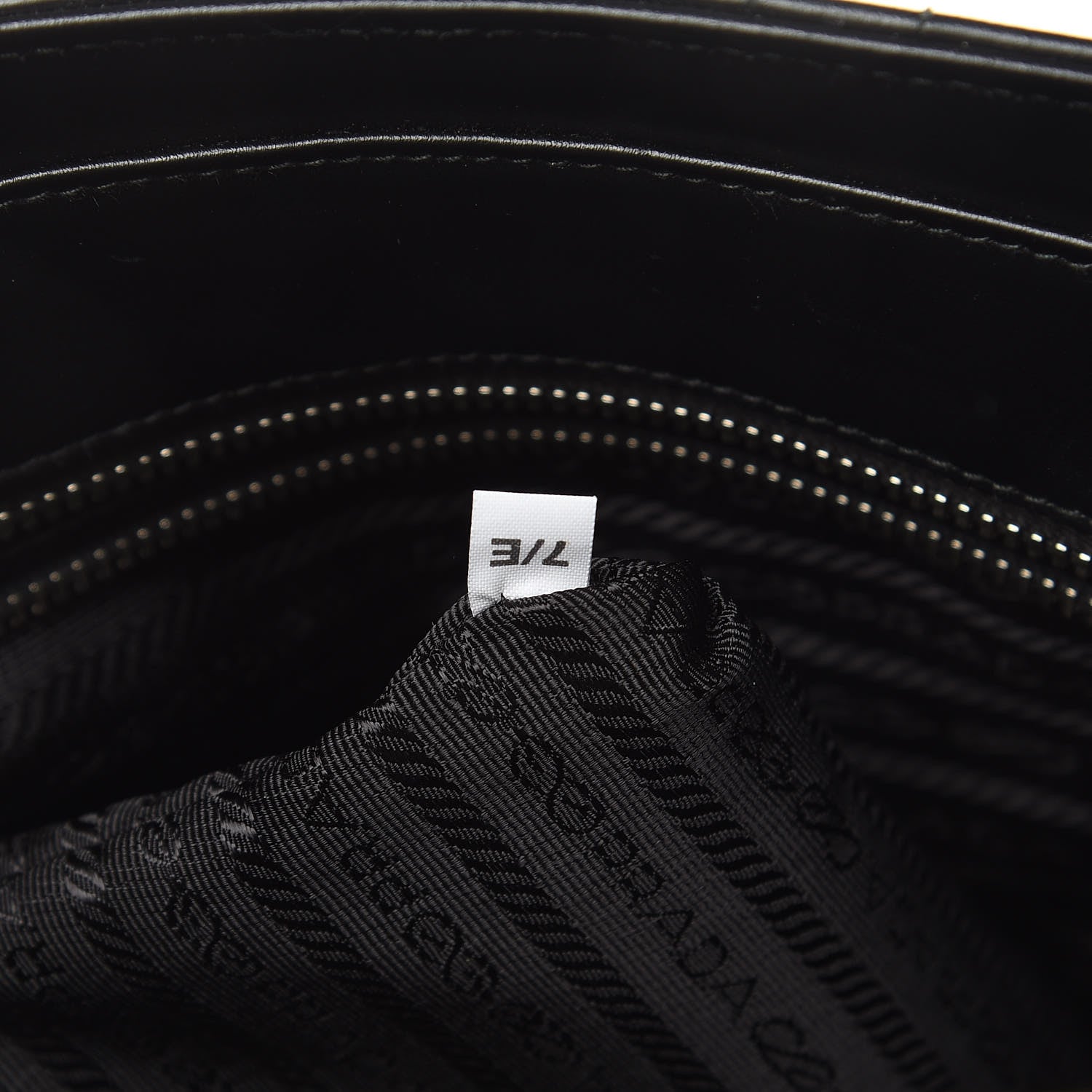 Prada Soft Calfskin Impunture Diagramme Tote Black 7 of 11
