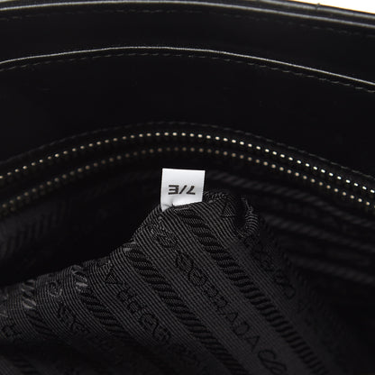 Prada Soft Calfskin Impunture Diagramme Tote Black 7 of 11