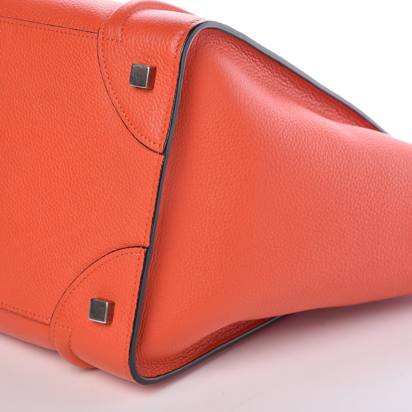 Drummed Calfskin Mini Luggage Vermillion