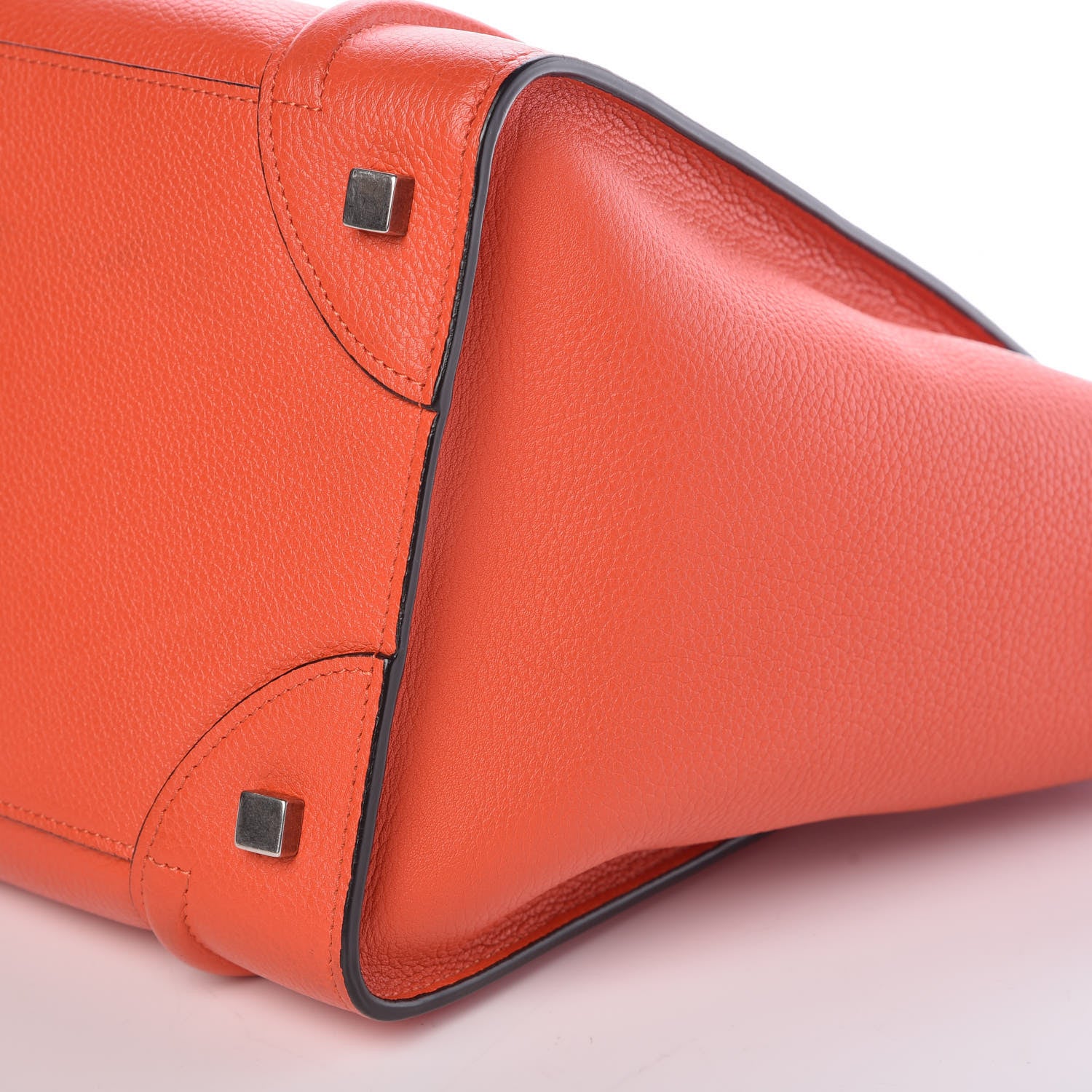 Celine Drummed Calfskin Mini Luggage Vermillion 12 of 12