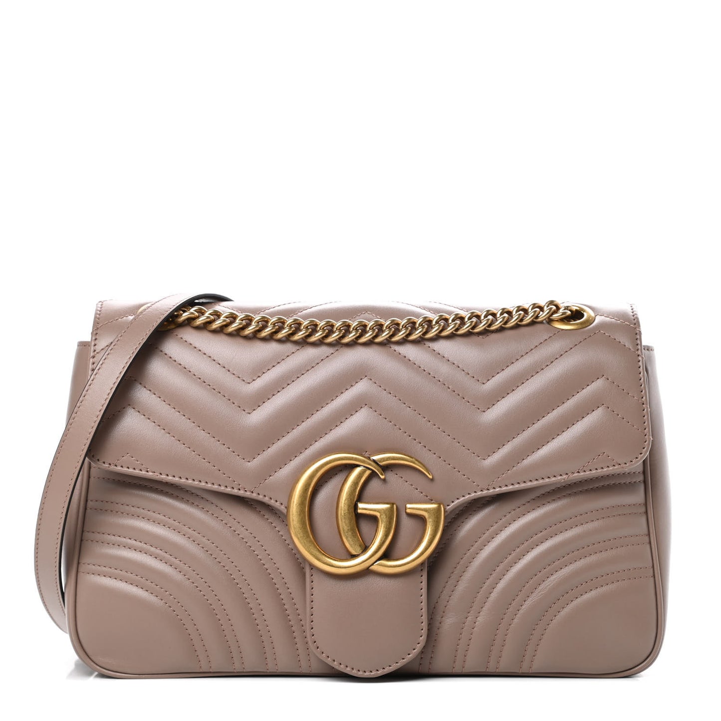 Calfskin Matelasse Medium GG Marmont Shoulder Bag Porcelain Rose