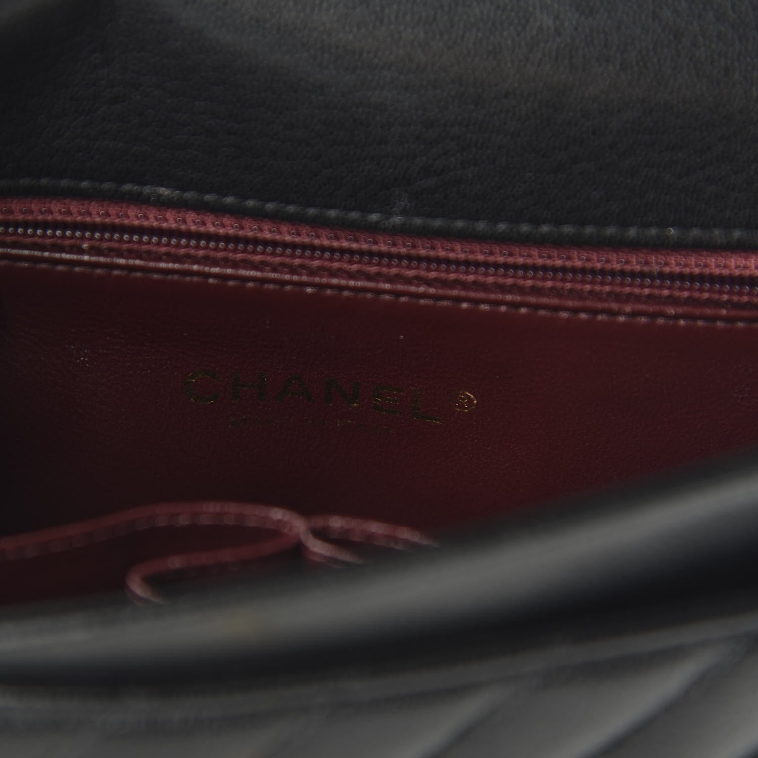 Chanel Shiny Goatskin Diagonal Quilted Small Flap Black 8 of 10