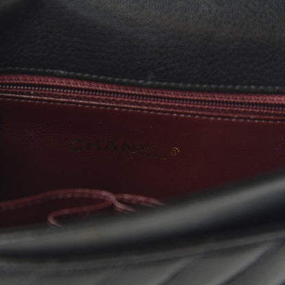 Chanel Shiny Goatskin Diagonal Quilted Small Flap Black 8 of 10