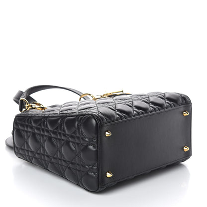 Christian Dior Lambskin Cannage Medium Lady Dior Black 3 of 7