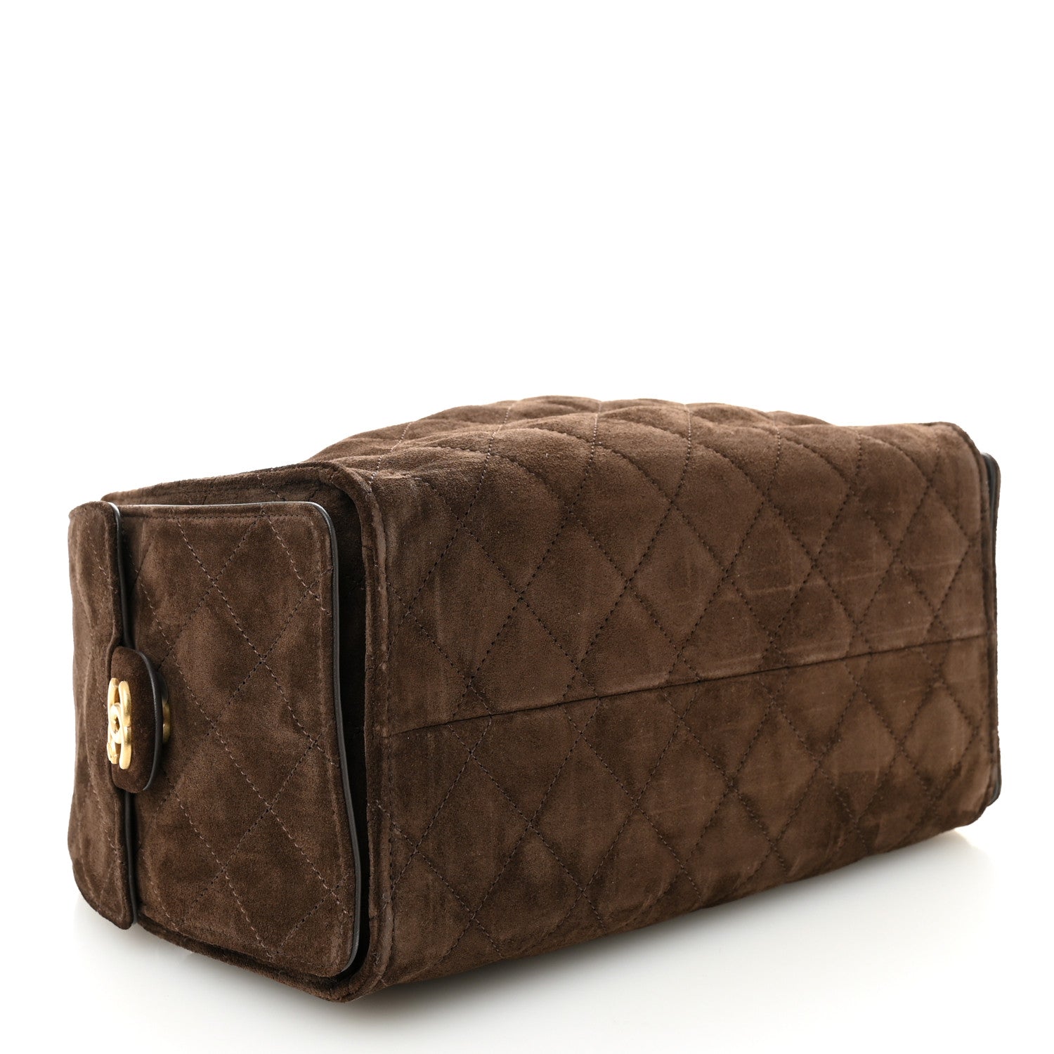 Chanel Suede Quilted Small Chanel 25 Handbag Dark Brown 4 of 10