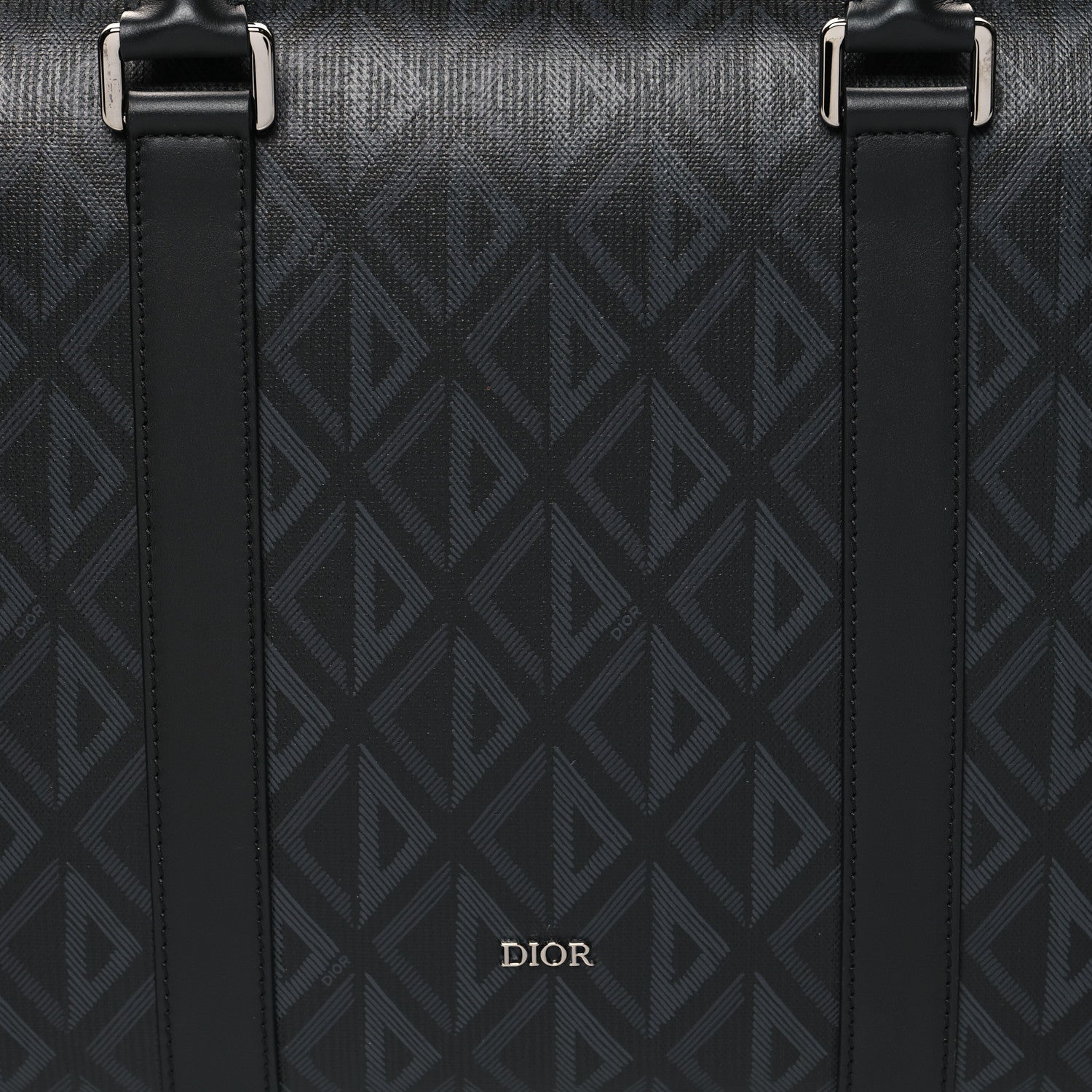 Christian Dior CHRISTIAN DIOR Coated Canvas CD Diamond Lingot 50 Bag Black 7 of 11