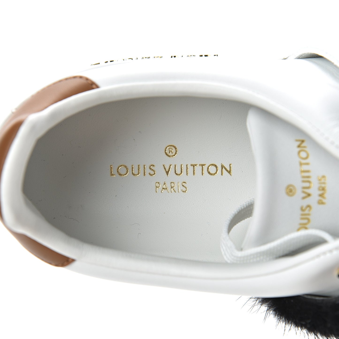 Calfskin Mink Fur Frontrow Sneakers 40 White