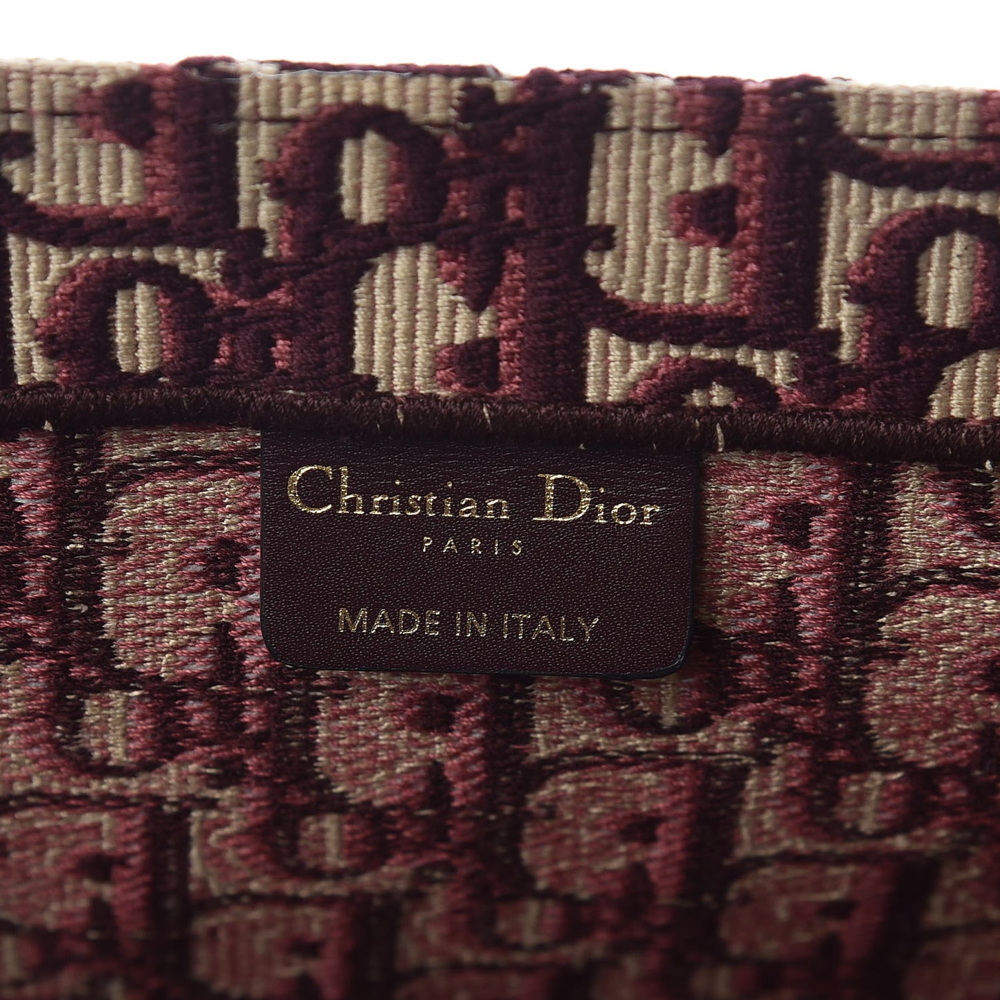 Oblique Large Book Tote Burgundy Multicolor