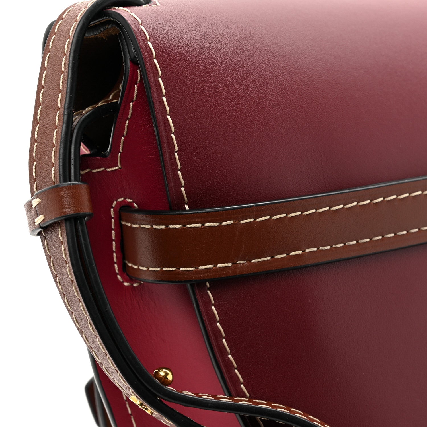 Loewe Calfskin Small Gate Crossbody Bag Garnet Pomodoro 13 of 14