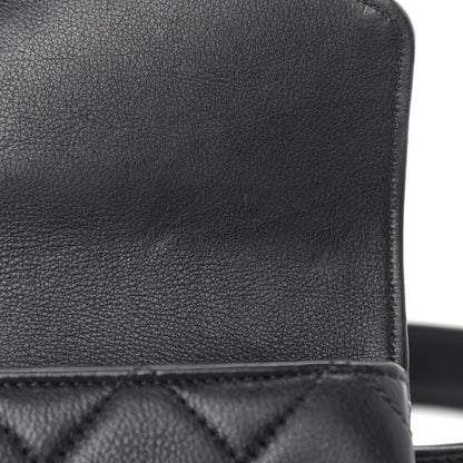 Chanel Calfskin Quilted Flap Waist Bag Black 10 of 15