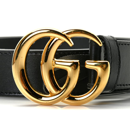 Gucci Plutone Calfskin Double G 30mm Belt 85 34 Black 2 of 5