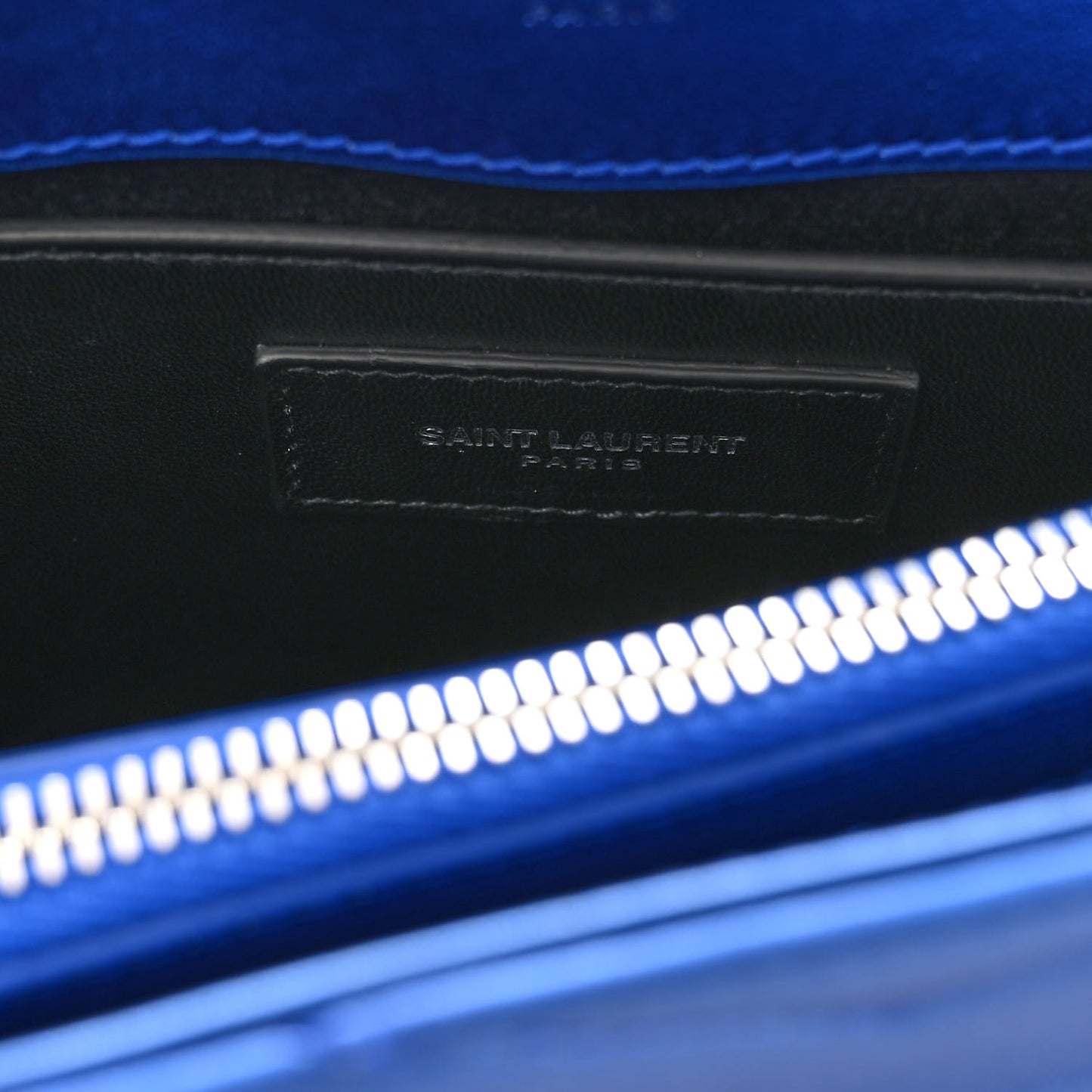 Metallic Calfskin Y Quilted Monogram Small Loulou Chain Satchel Blue Royal