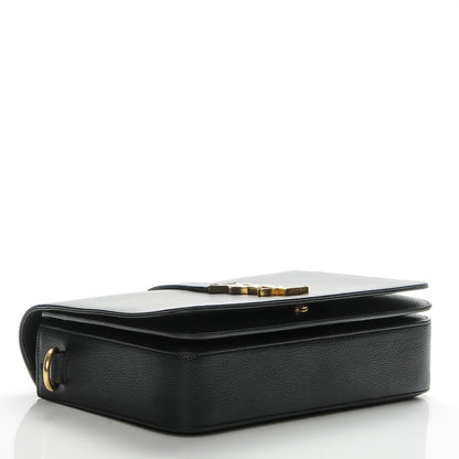 Saint Laurent Textured Calfskin Medium Classic Monogram Universite Bag Black 4 of 9