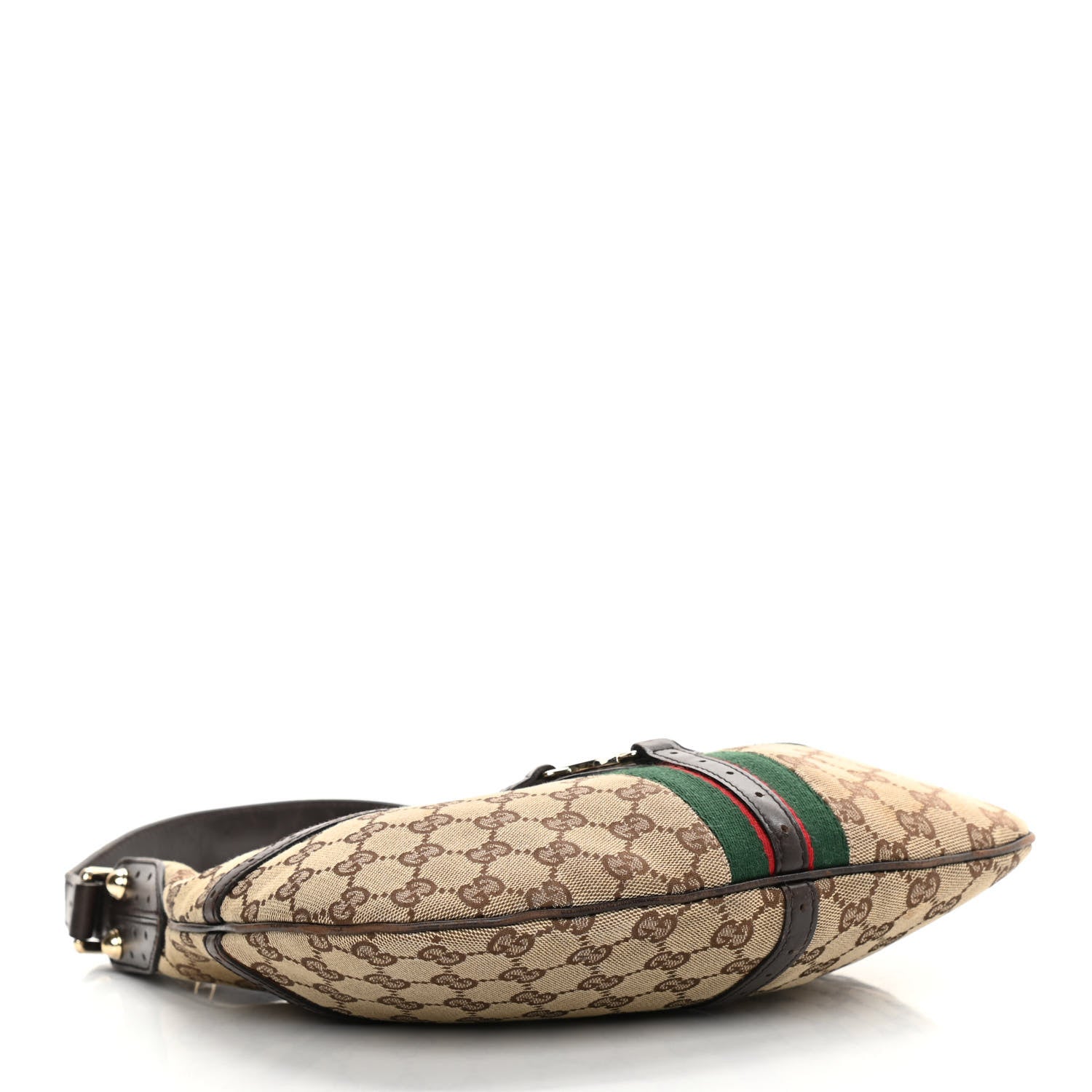 Gucci Monogram Web GG Reins Hobo Brown 4 of 15