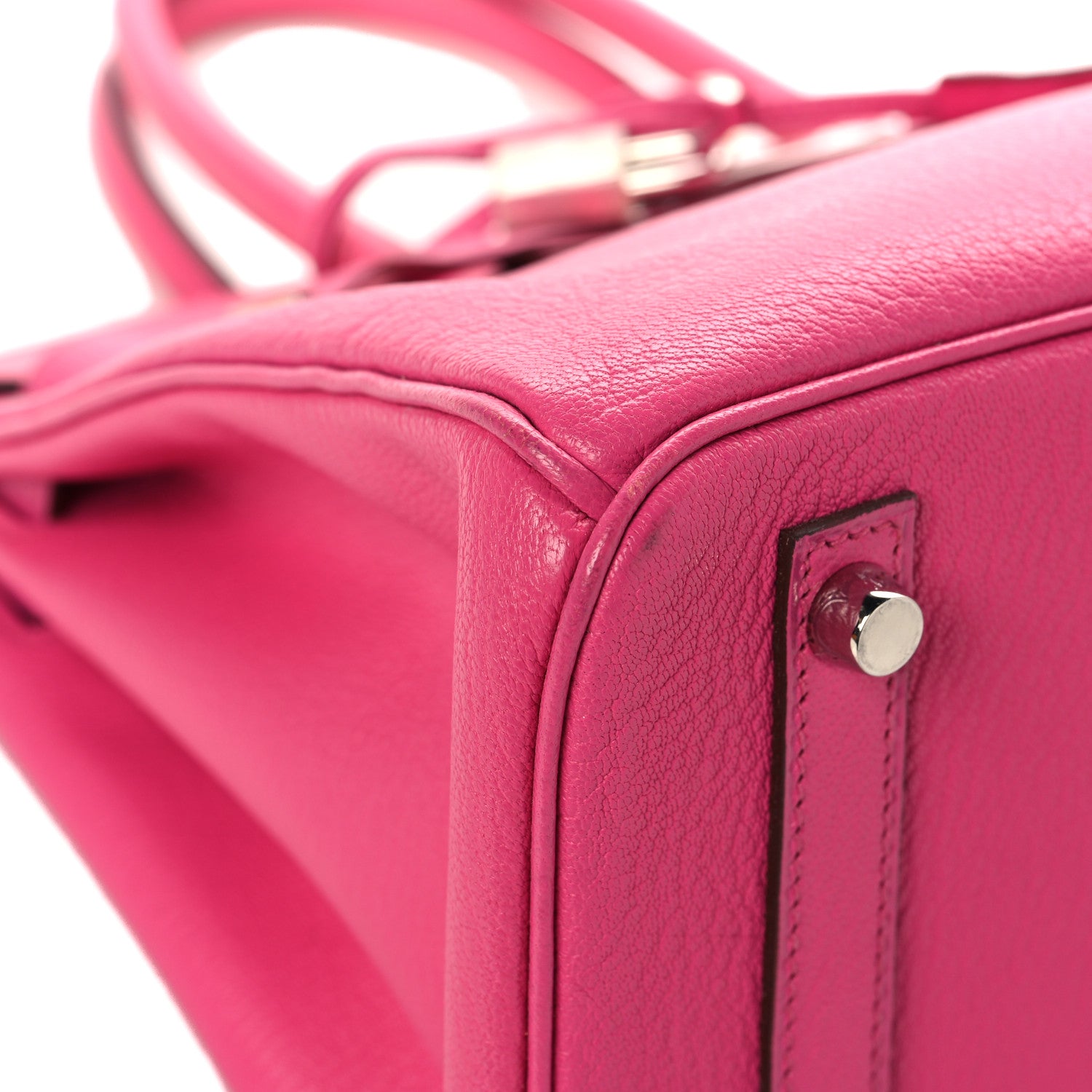 Hermes Chevre De Coromandel Birkin 30 Rose Shocking 9 of 16
