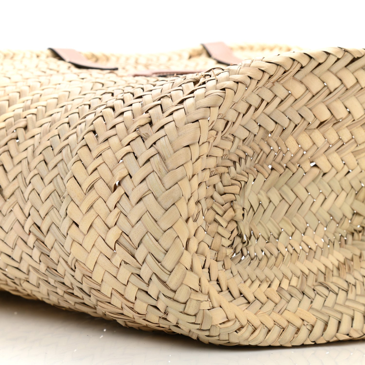 Celine Raffia Calfskin Triomphe Medium Panier Tan 8 of 9