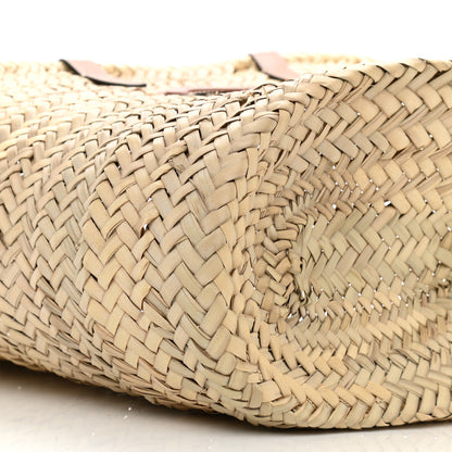 Celine Raffia Calfskin Triomphe Medium Panier Tan 8 of 9