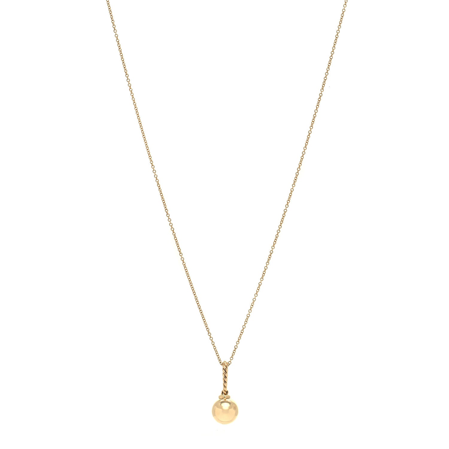 David Yurman 18K Yellow Gold Solari Drop Necklace 1 of 5