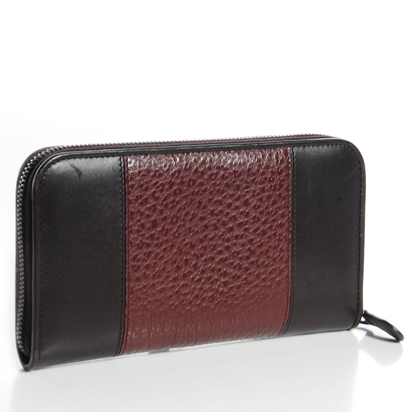 Light Calf Zip Around Wallet