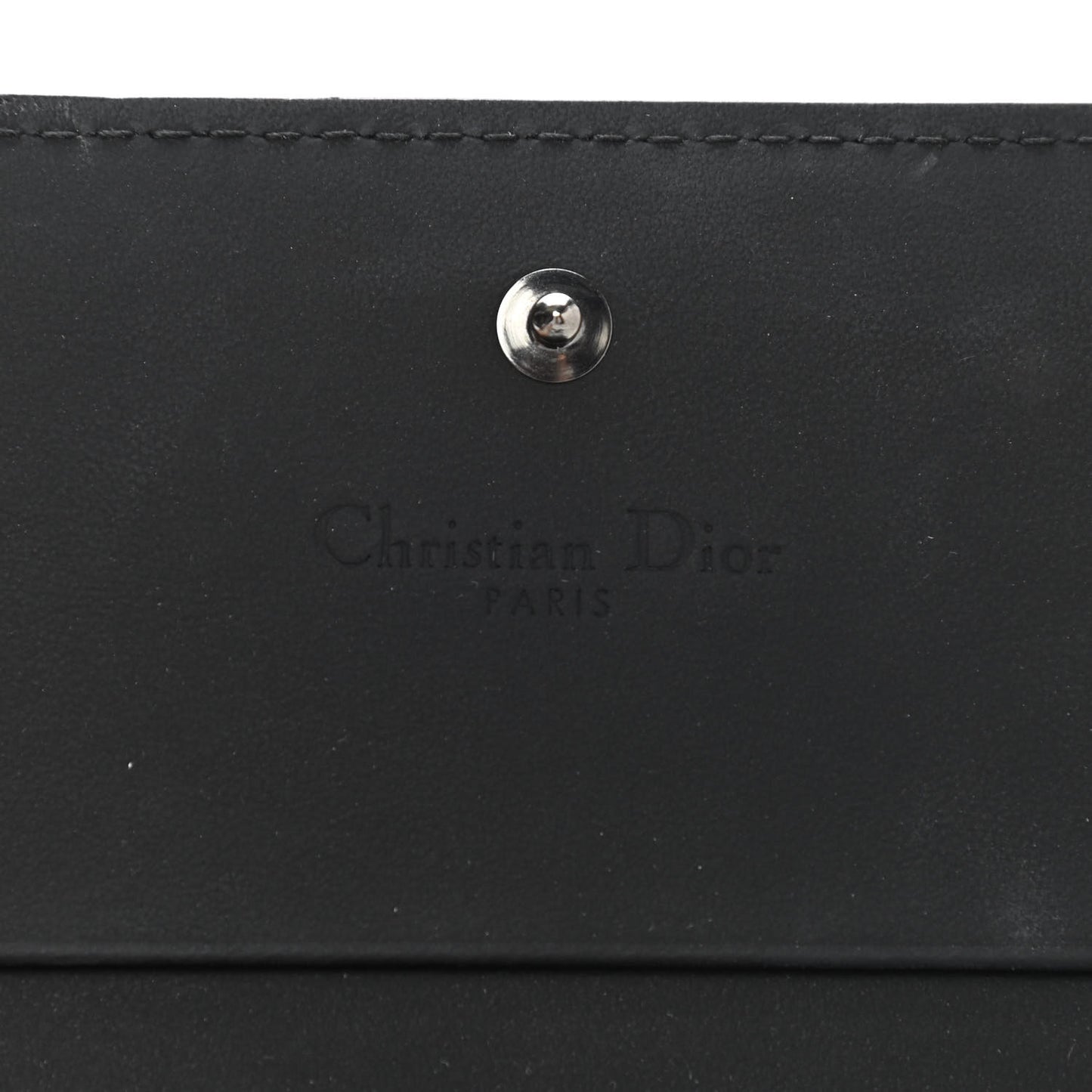Ultra Matte Calfskin Mini Lady Dior Wallet Black