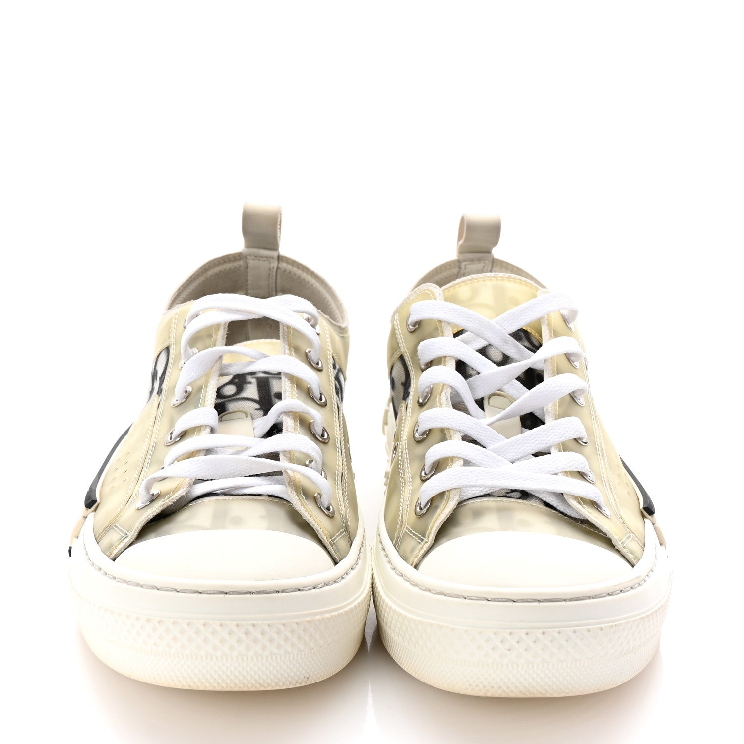 Christian Dior Technical Canvas Oblique Oblique B23 Low Top Sneakers 40 White Black 3 of 9