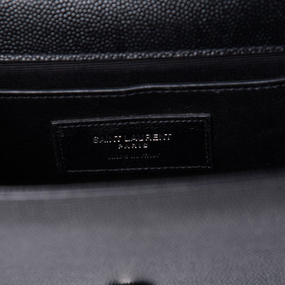 Saint Laurent Grain De Poudre Small Monogram Kate Satchel Black 6 of 10