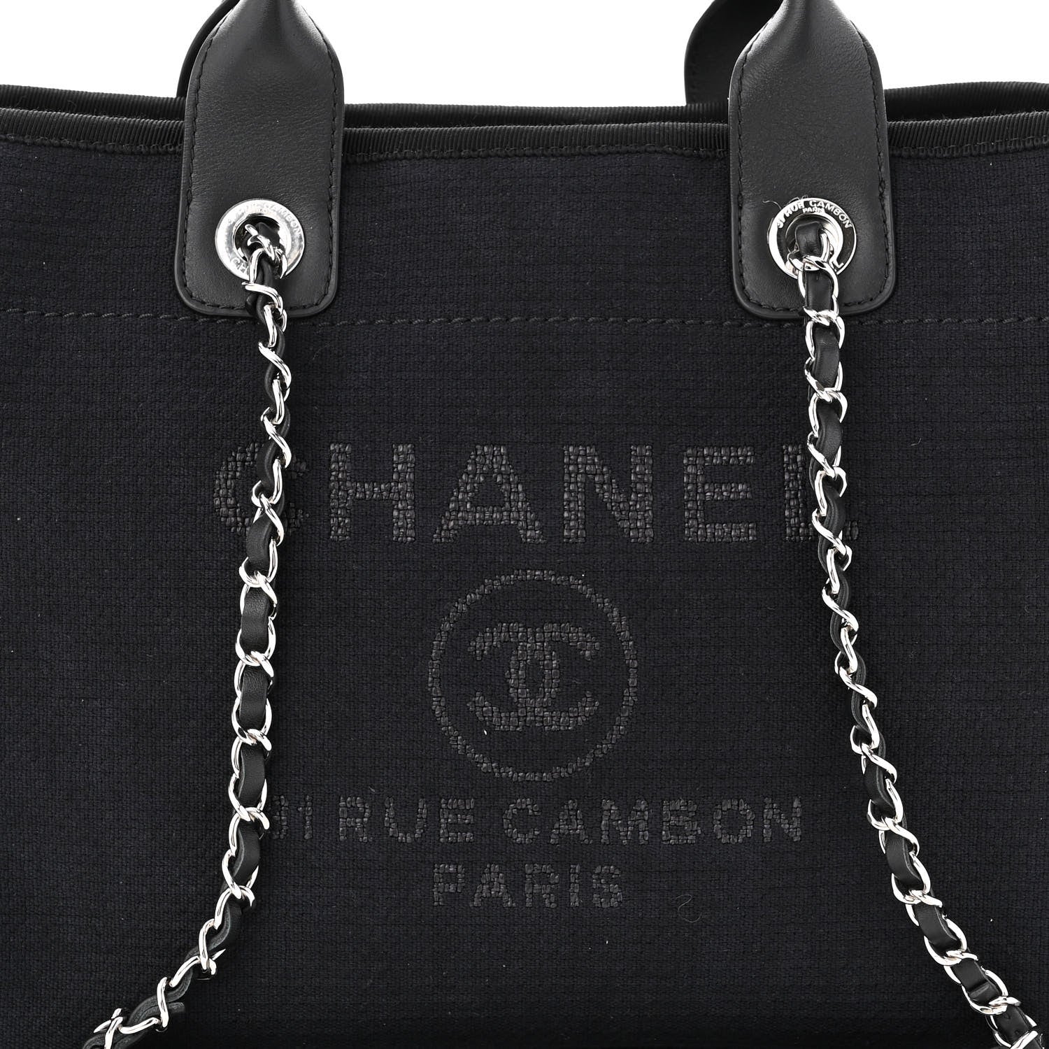 Chanel Mixed Fibers Small Deauville Tote Black 9 of 12