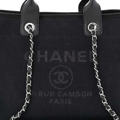 Chanel Mixed Fibers Small Deauville Tote Black 9 of 12