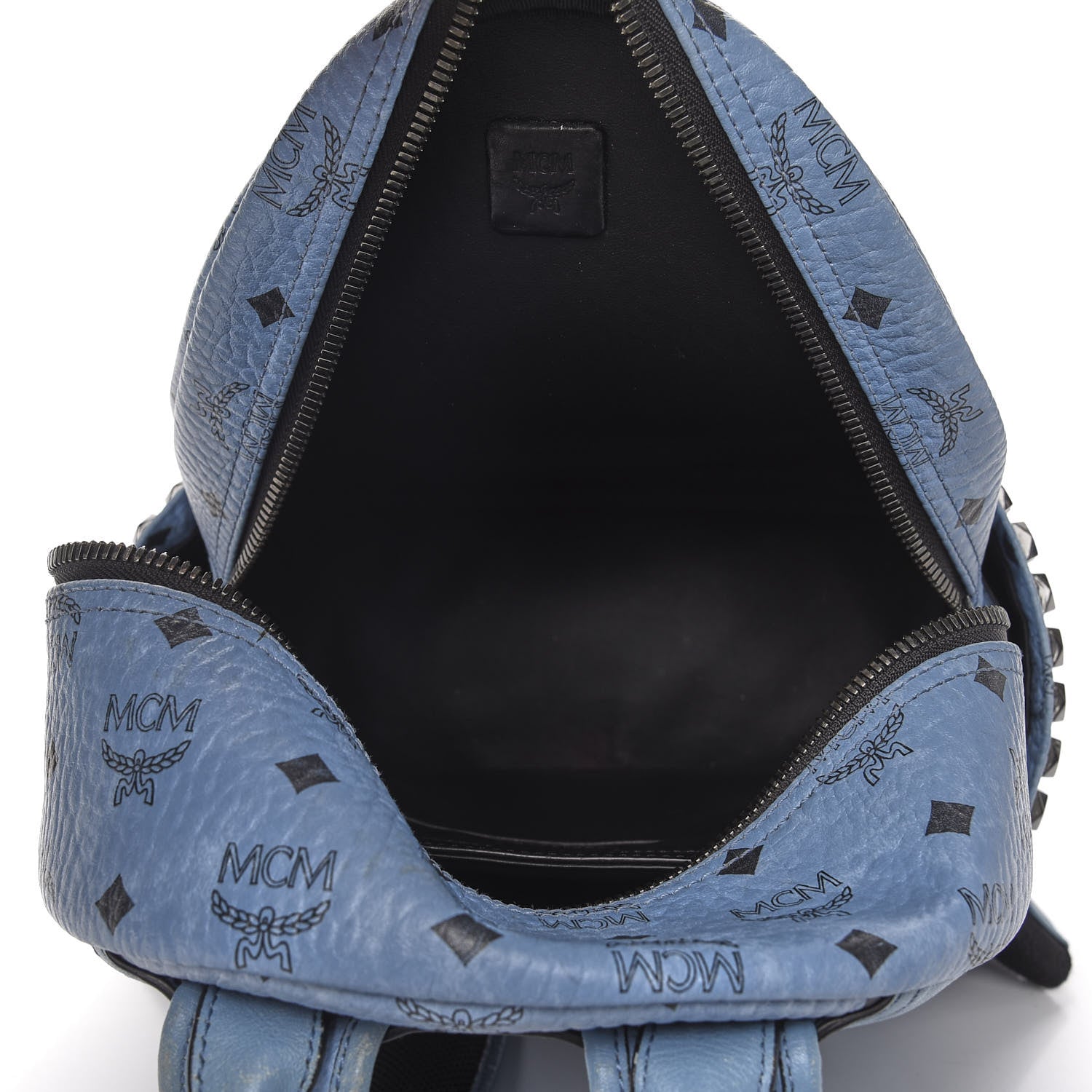 MCM Visetos Small Side Stud Stark Backpack Munich Blue 4 of 19