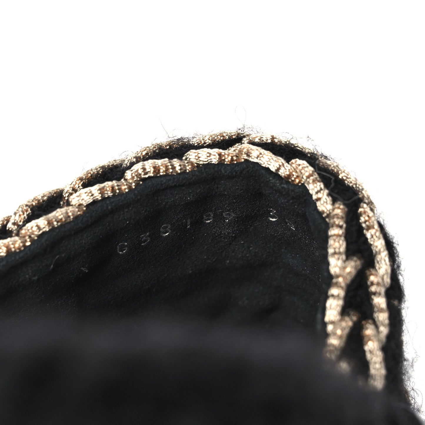 Braided Knit CC Mules 38 Black Gold