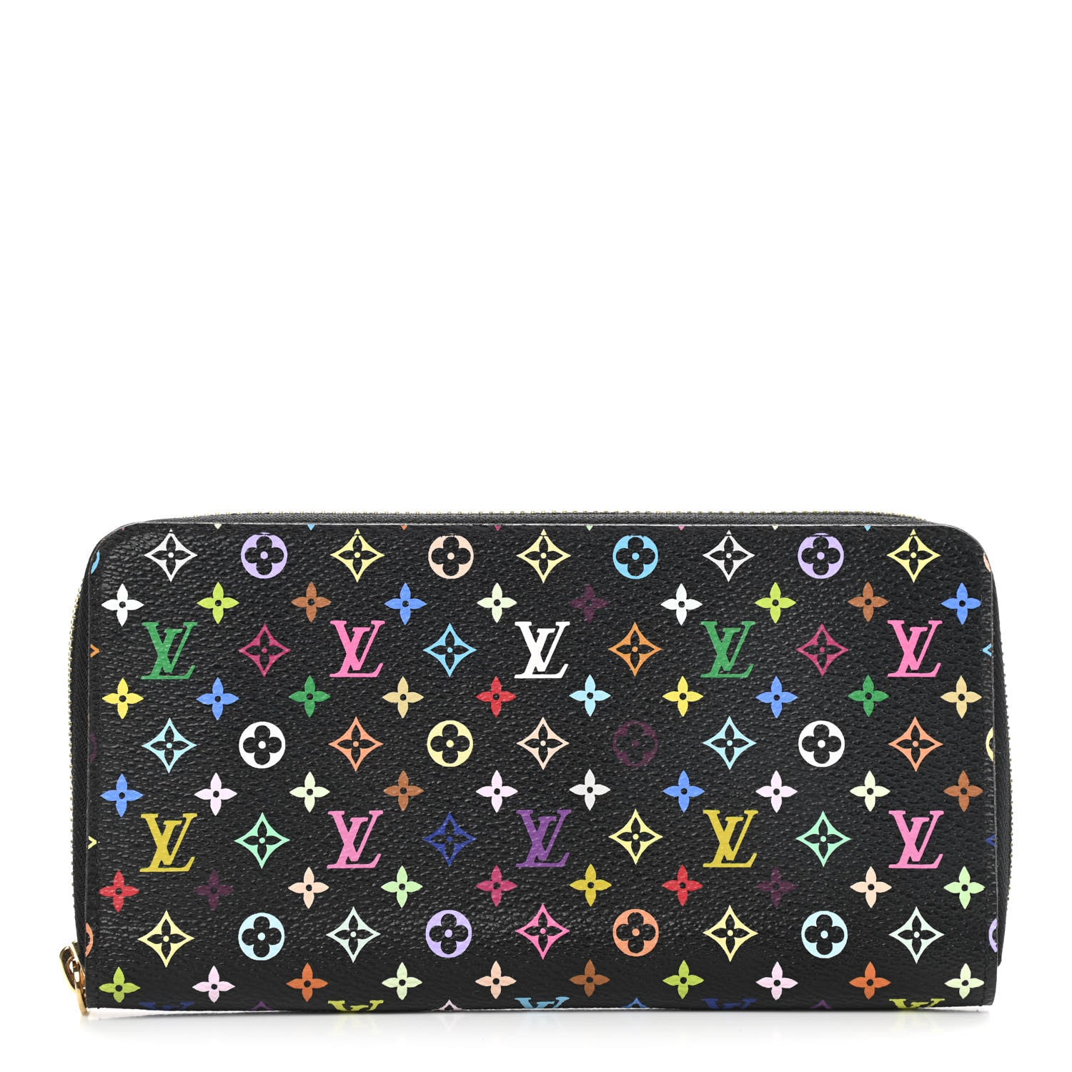 Louis Vuitton Monogram Multicolor Zippy Wallet Black Grenade 1 of 7