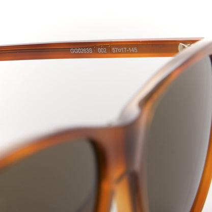 Gucci Acetate Frame Sunglasses GG0263S Havana 8 of 8
