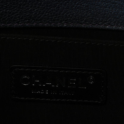 Chanel Iridescent Goatskin Quilted Small Boy Flap Purple 6 of 11