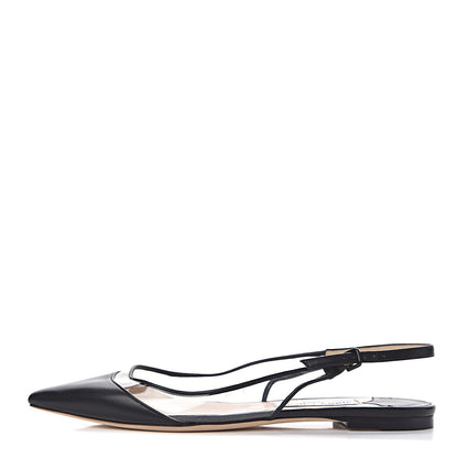 Jimmy Choo Kid PVC Erin Slingback Flats 39 Black 1 of 10