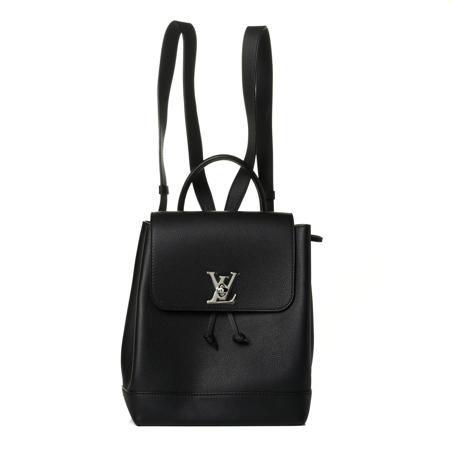 Louis Vuitton Calfskin Lockme Mini Backpack Black 1 of 6