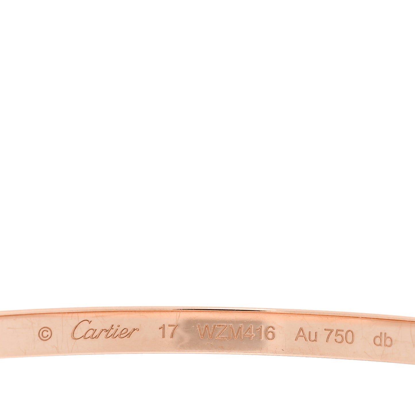 18K Pink Gold Small LOVE Bracelet 17