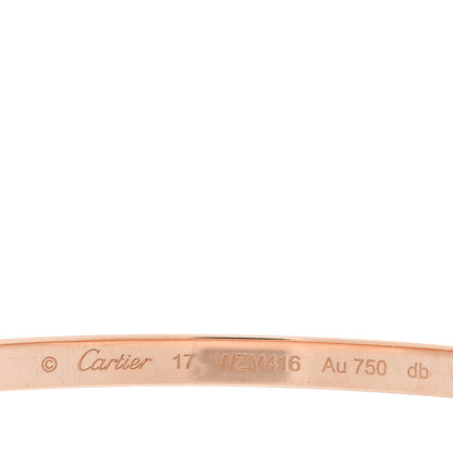 Cartier 18K Pink Gold Small LOVE Bracelet 17 3 of 7
