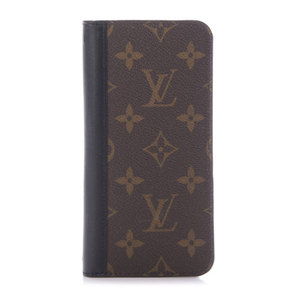 Louis Vuitton Monogram iPhone XS Max Folio Case Black 1 of 10