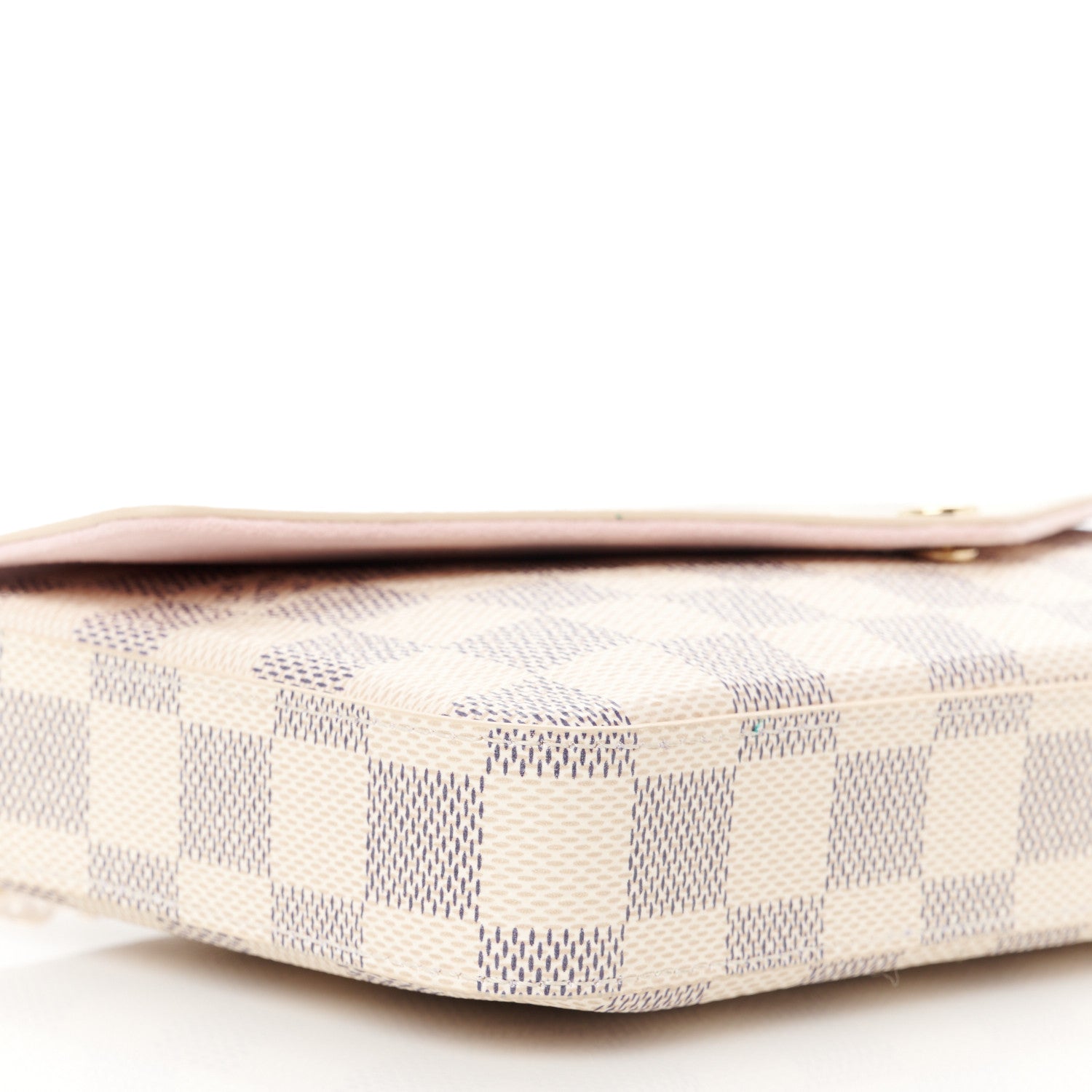 Louis Vuitton Damier Azur Pochette Felicie Chain Wallet Rose Ballerine 13 of 14