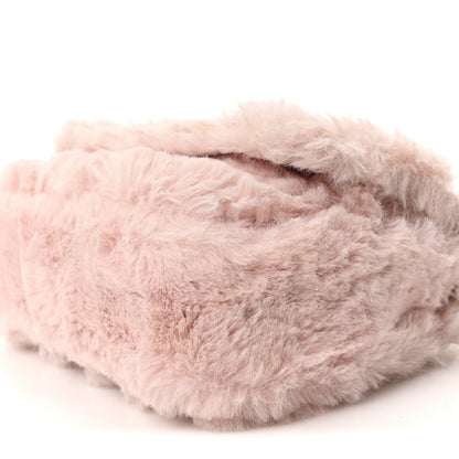 Versace Faux Fur Quilted Virtus V Mini Chain Flap Shoulder Bag English Rose 10 of 10