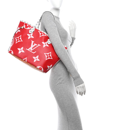 Louis Vuitton Monogram Giant Neverfull MM Rouge 2 of 10